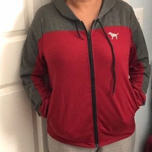 Pink zip up hoodie size Large